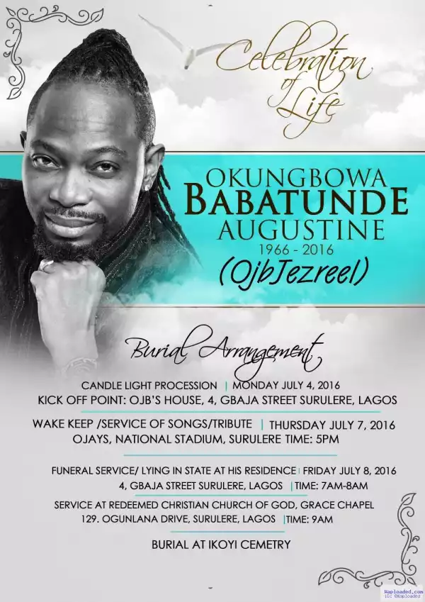 Family Of OJB Jezreel Release Full Burial Details For The Late Producer